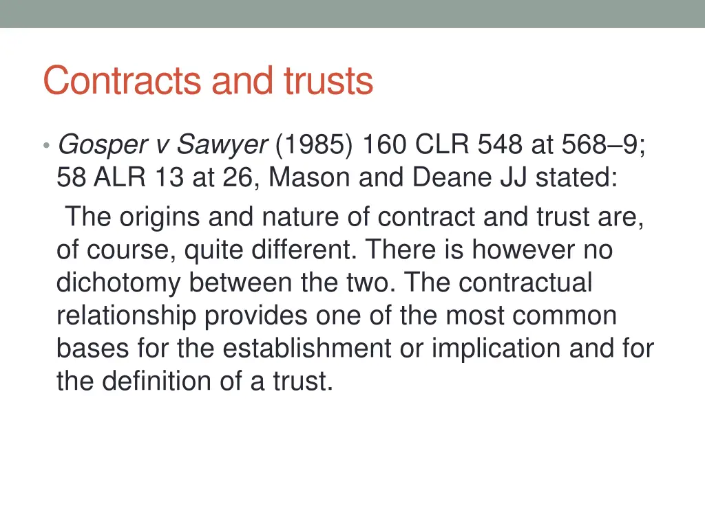 contracts and trusts