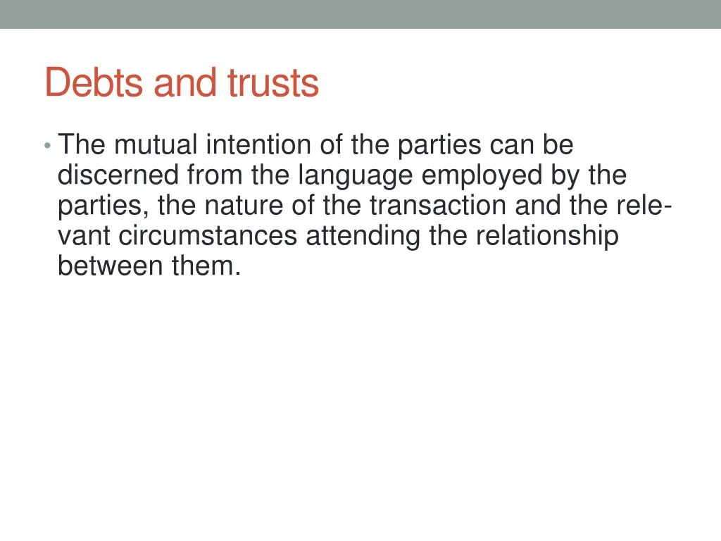 debts and trusts 3