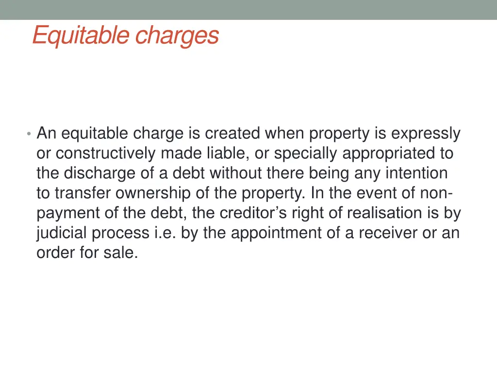 equitable charges