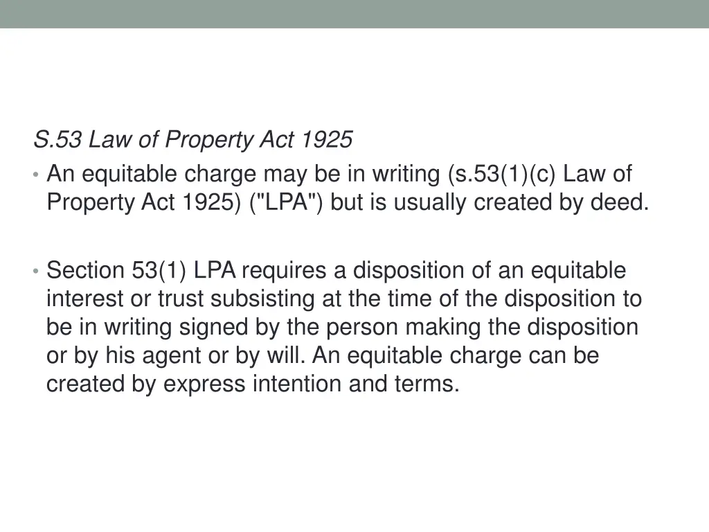 s 53 law of property act 1925 an equitable charge