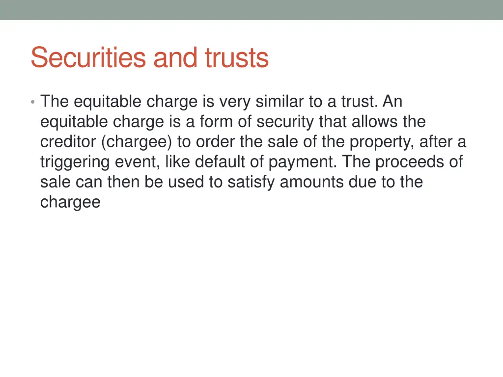 securities and trusts 1