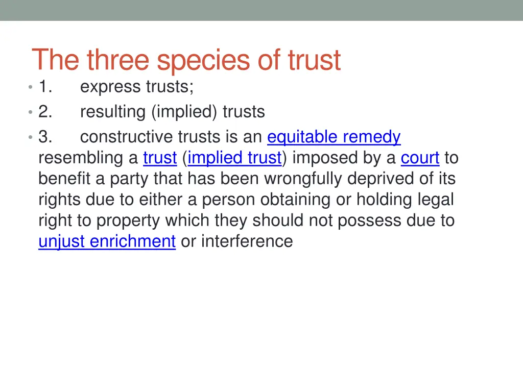 the three species of trust 1 express trusts