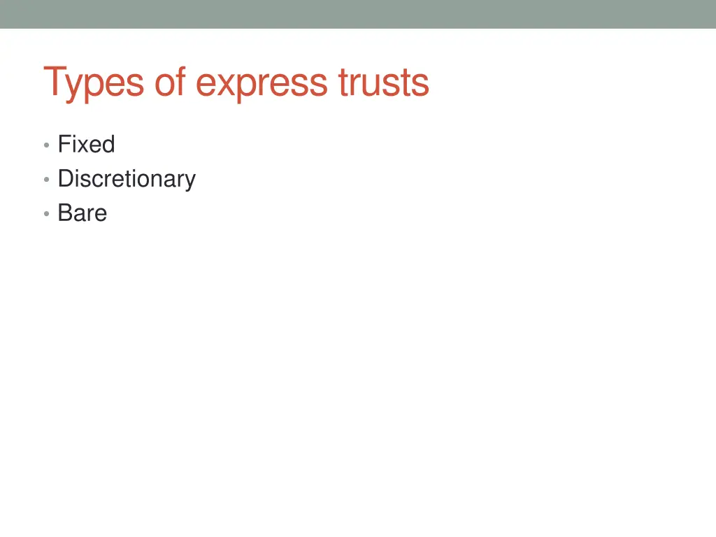 types of express trusts