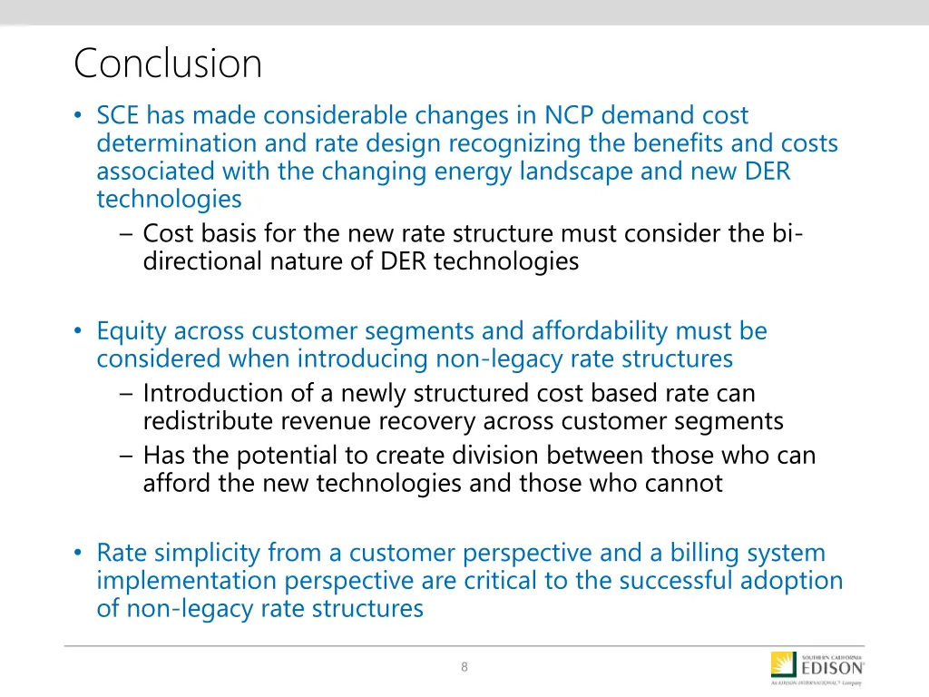 conclusion sce has made considerable changes