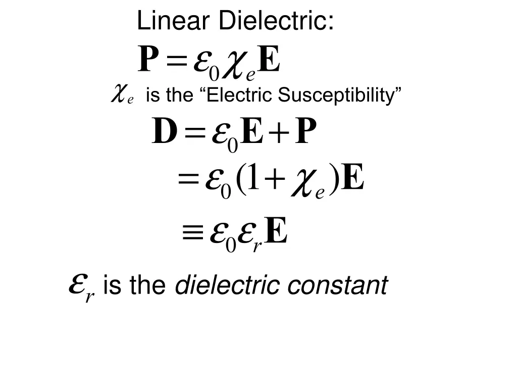 linear dielectric