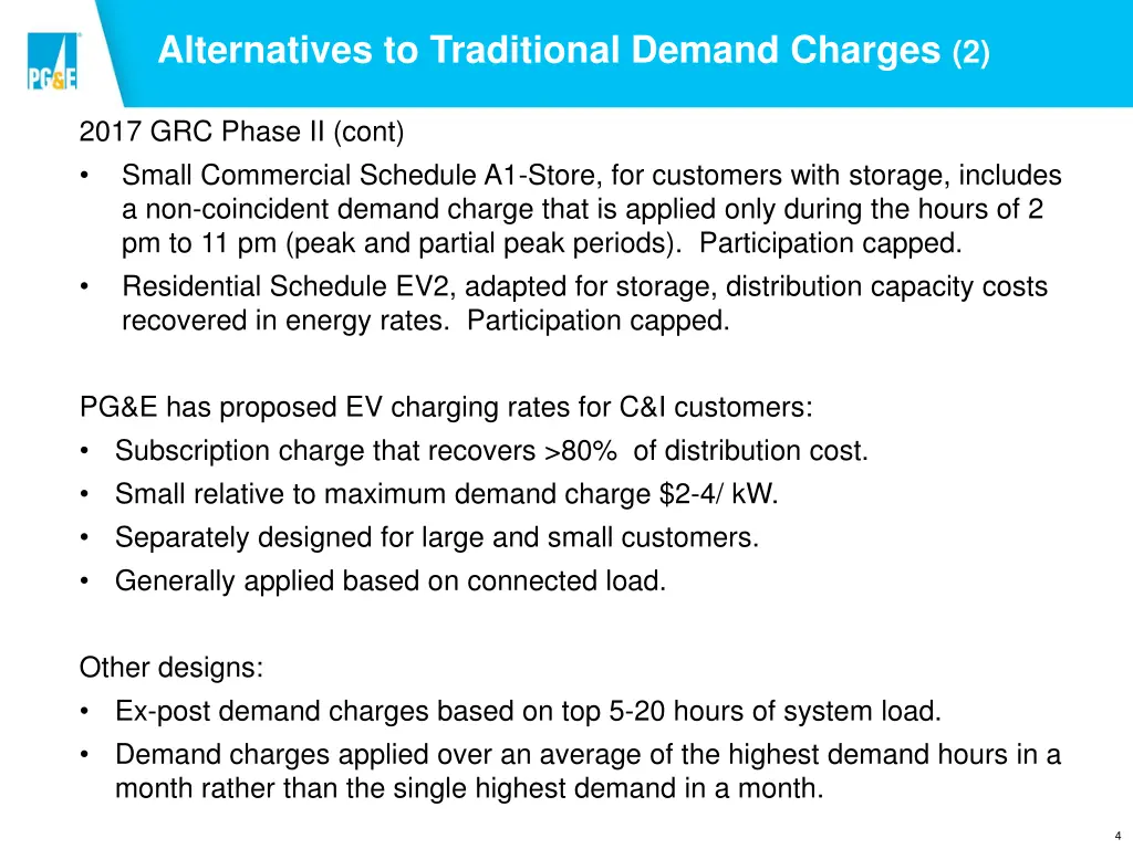 alternatives to traditional demand charges 2