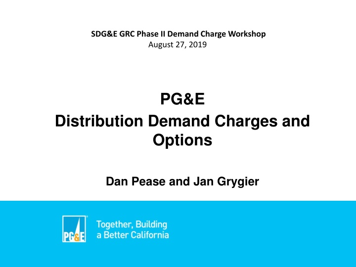 sdg e grc phase ii demand charge workshop august