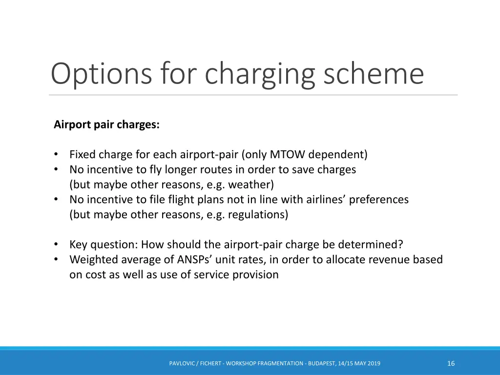 options for charging scheme 3