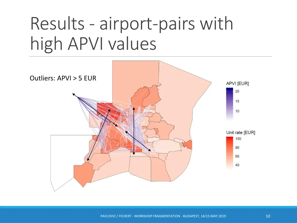 results airport pairs with high apvi values