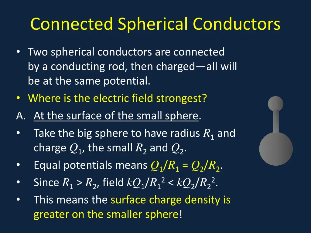 connected spherical conductors 1