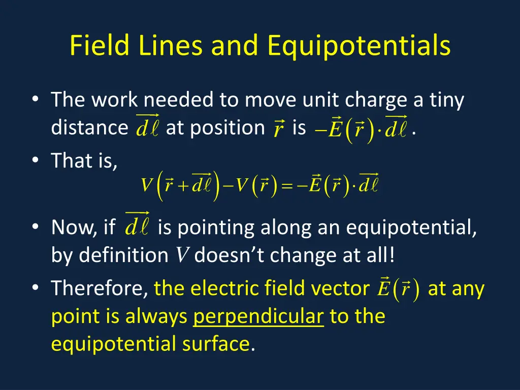 field lines and equipotentials