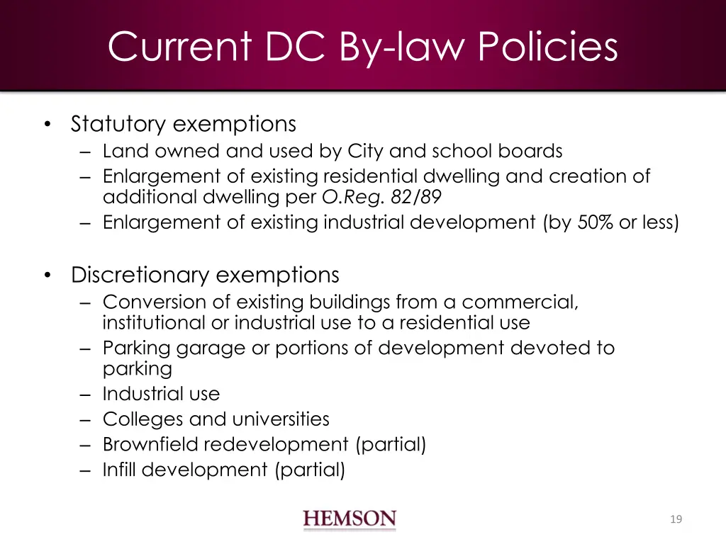 current dc by law policies