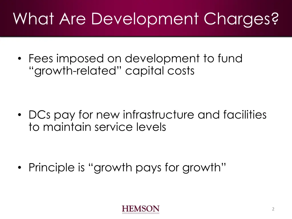 what are development charges