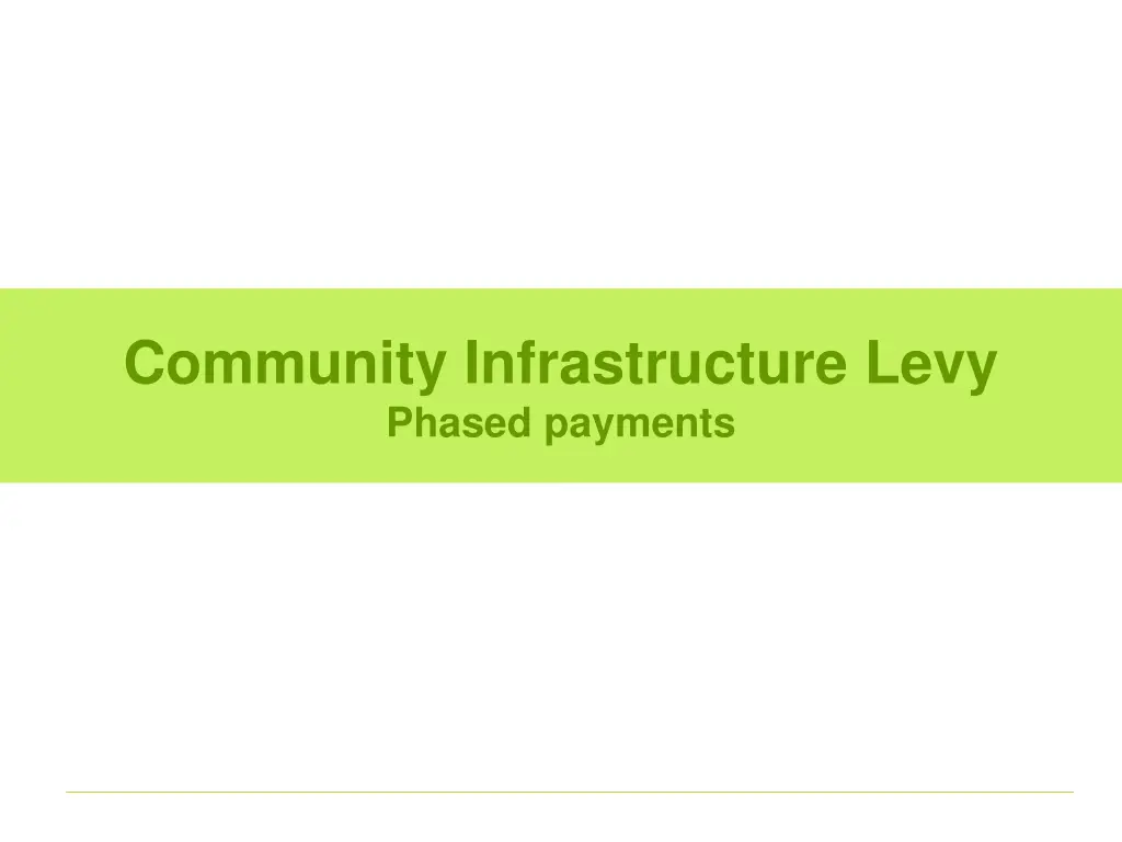 community infrastructure levy phased payments