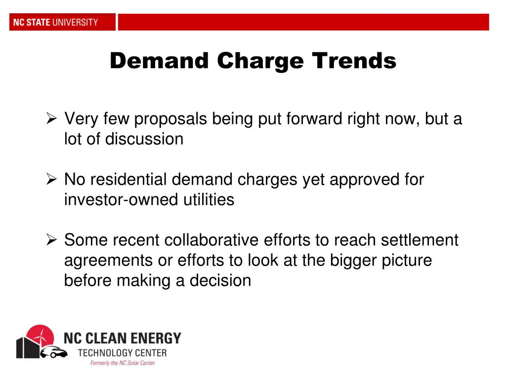 demand charge trends