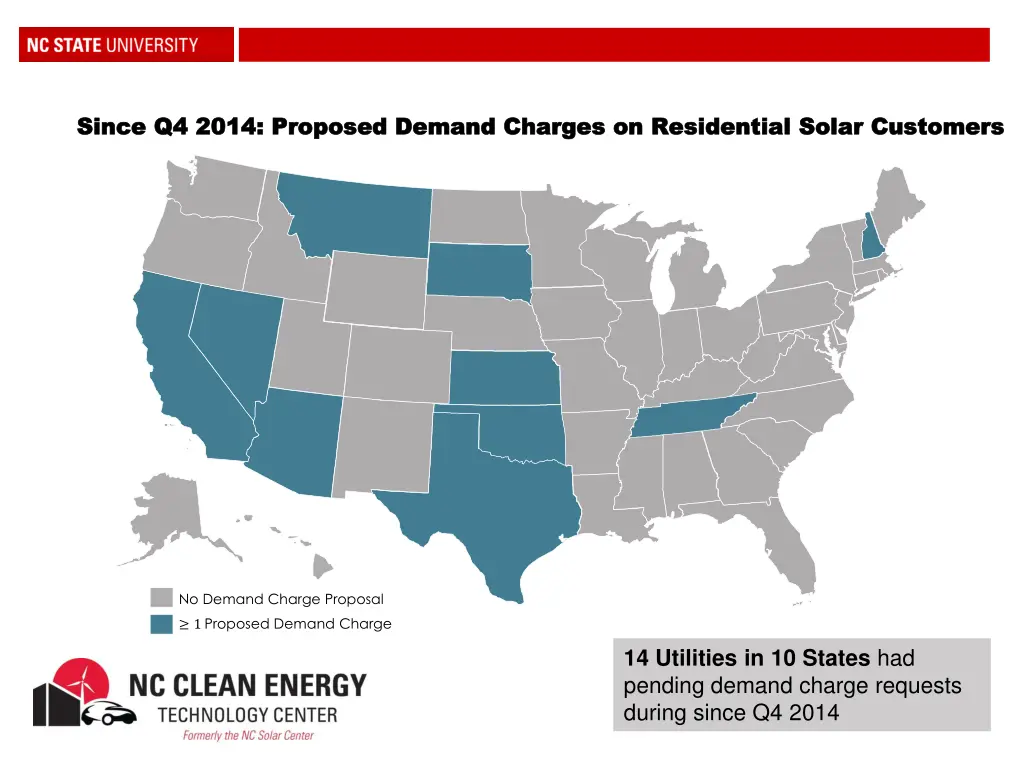 since q4 2014 proposed demand charges