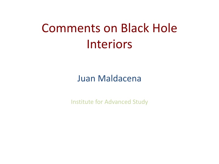 comments on black hole interiors