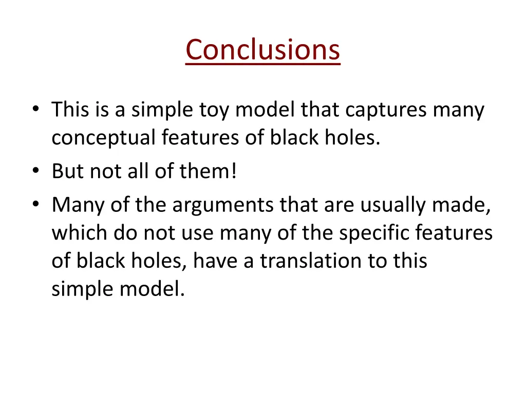 conclusions