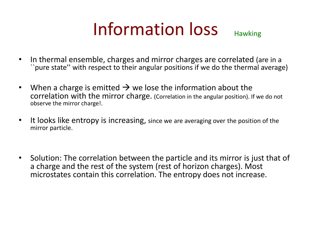 information loss