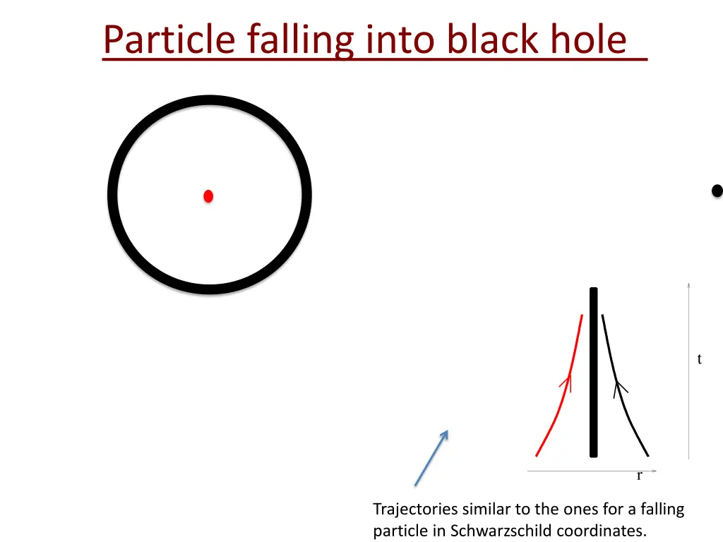 particle falling into black hole