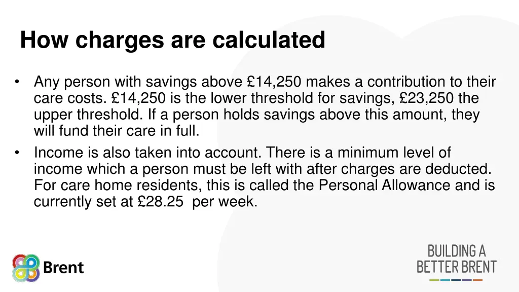 how charges are calculated