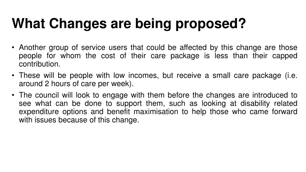 what changes are being proposed 4