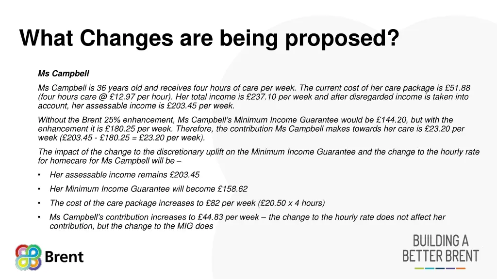 what changes are being proposed 7