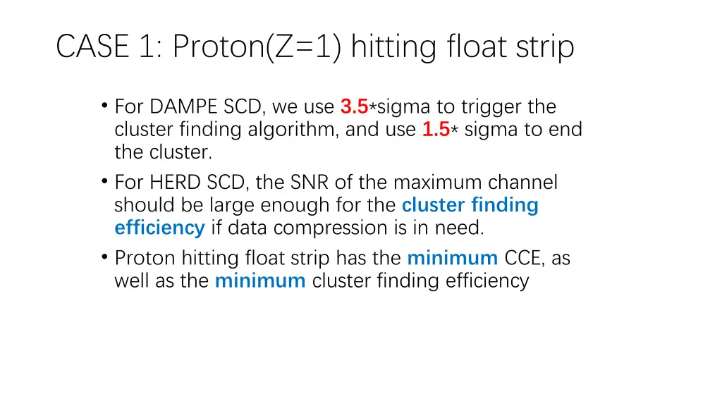 case 1 proton z 1 hitting float strip