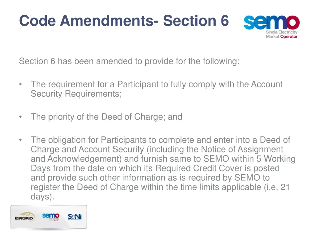 code amendments section 6