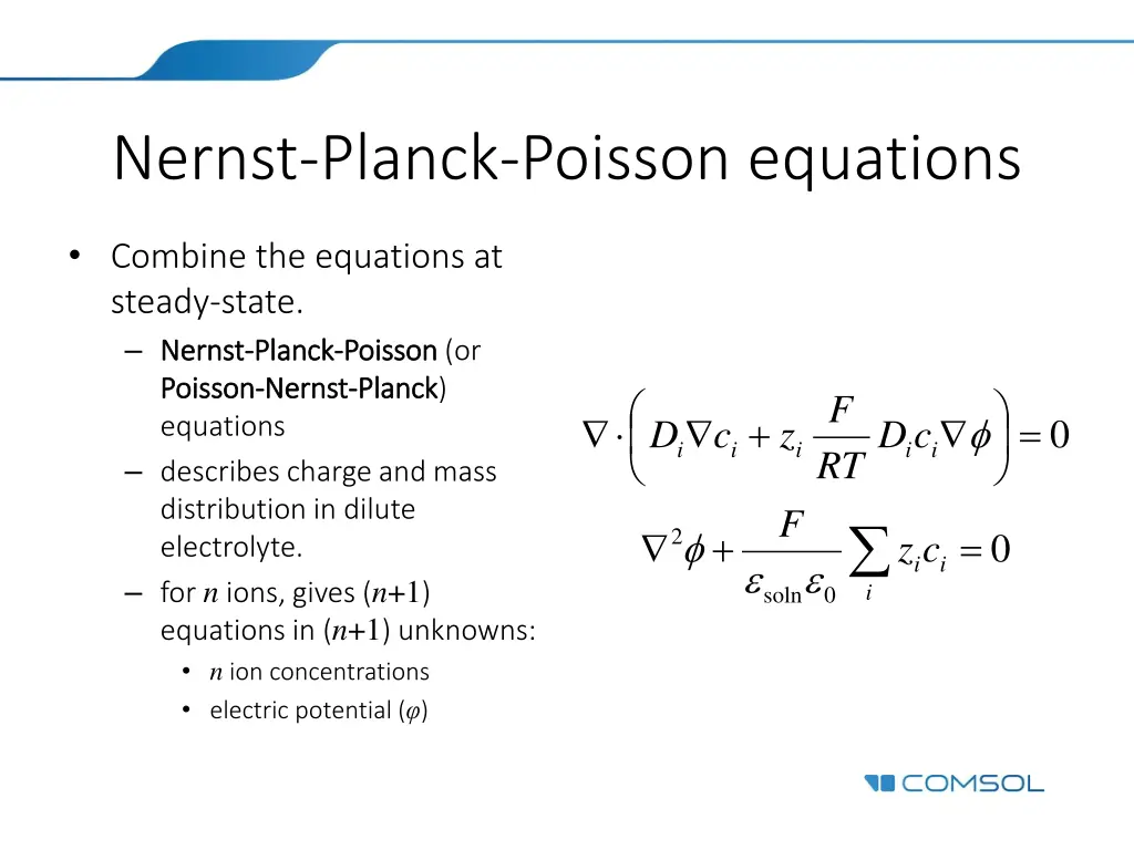 nernst planck poisson equations