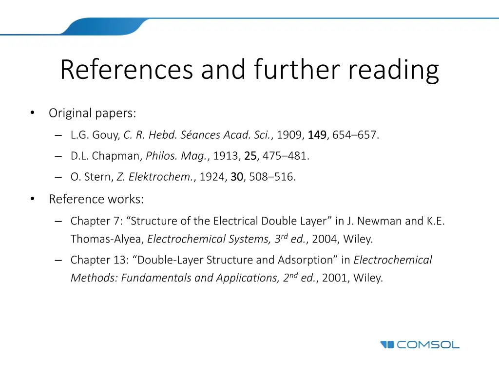 references and further reading