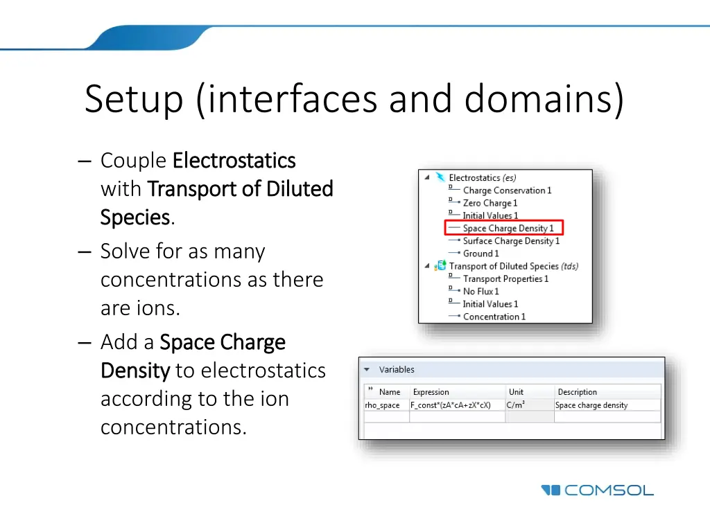 setup interfaces and domains