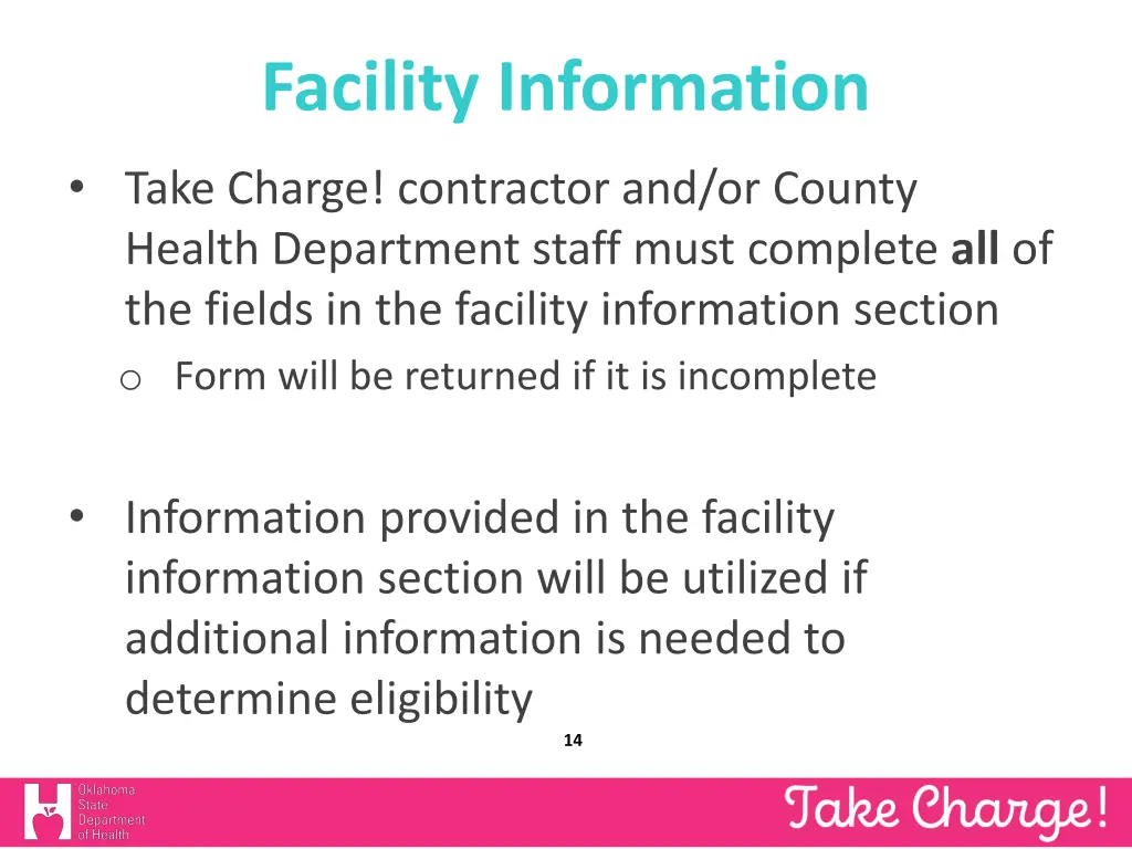 facility information