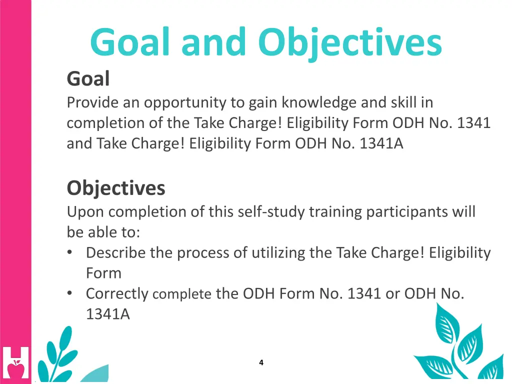 goal and objectives goal provide an opportunity