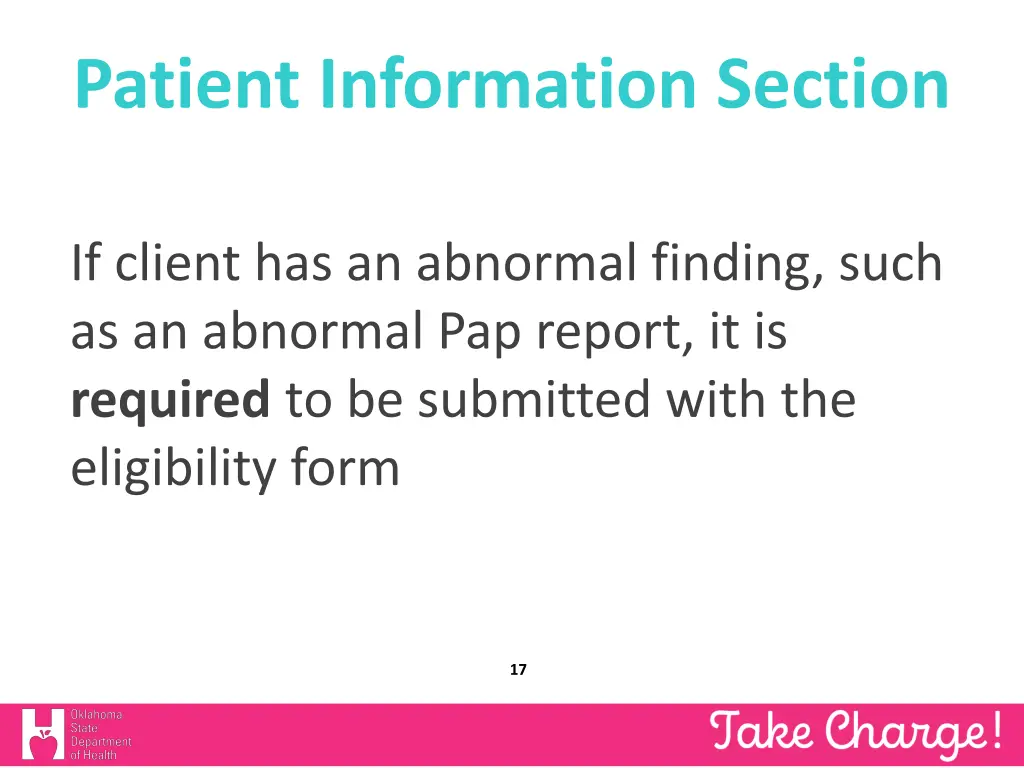 patient information section 1