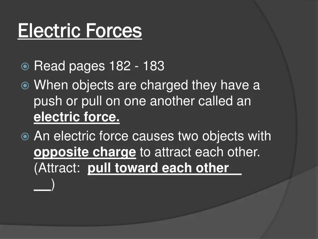 electric forces electric forces 1