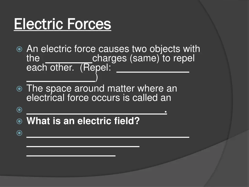 electric forces electric forces 2