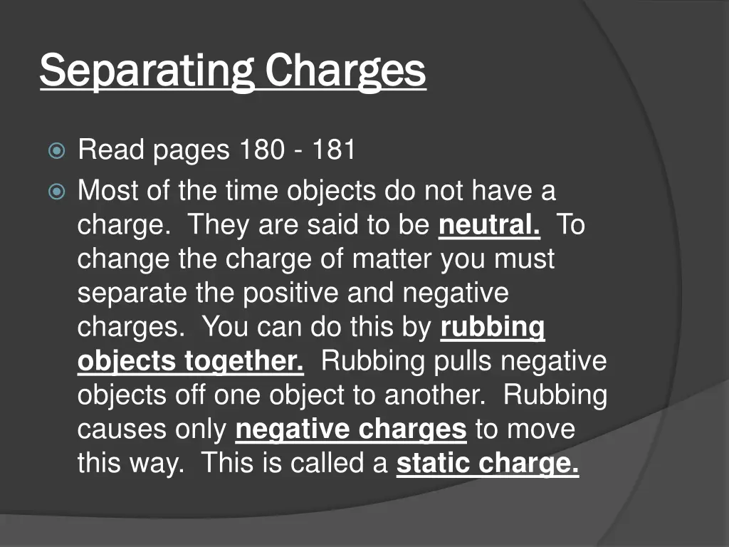 separating charges separating charges 1