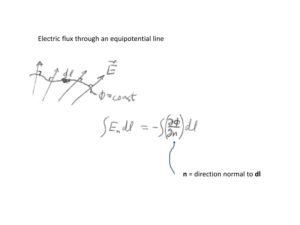 electric flux through an equipotential line