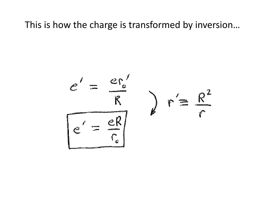 this is how the charge is transformed by inversion