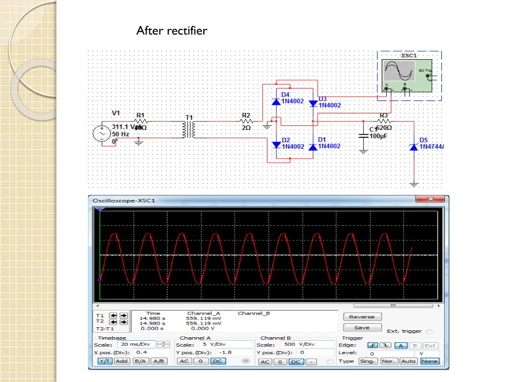 after rectifier