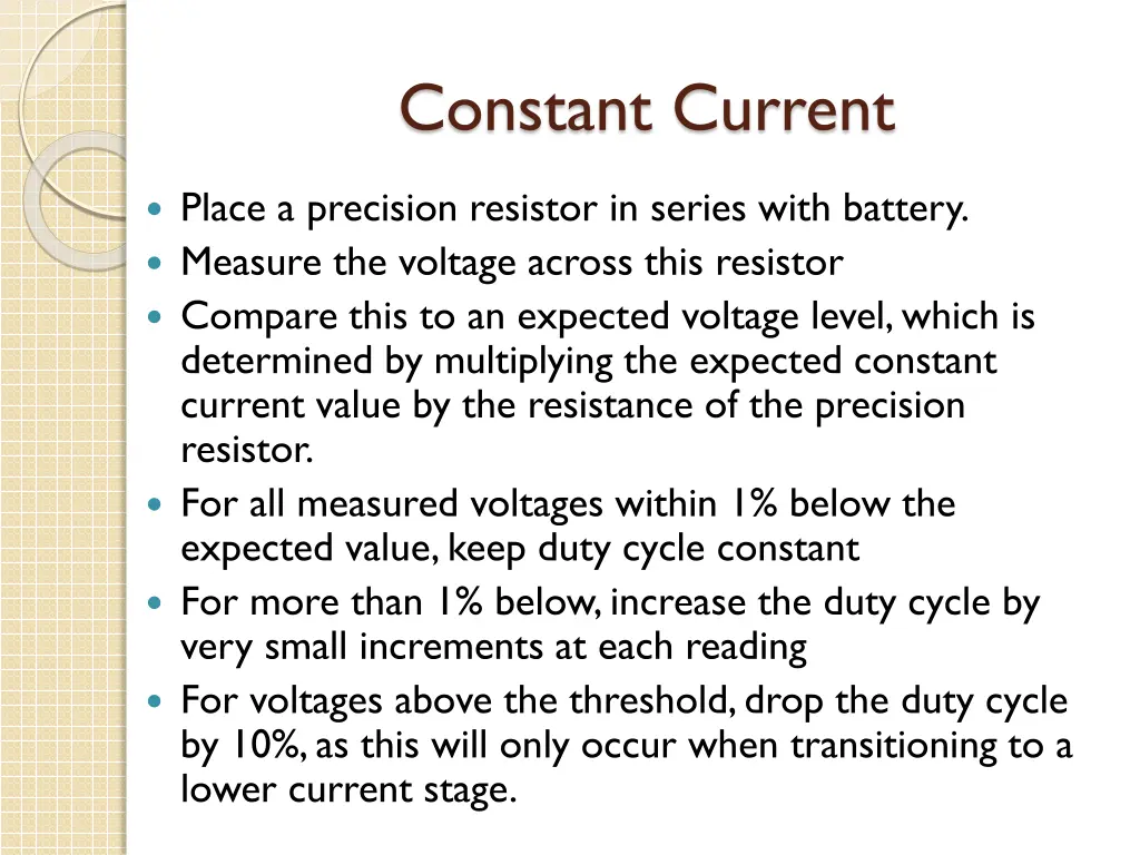 constant current