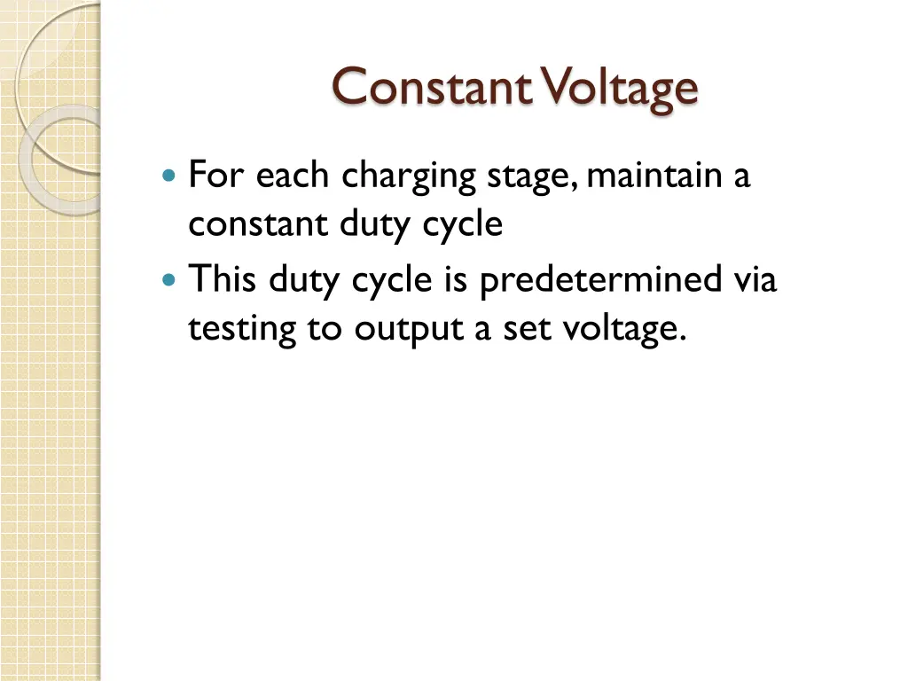 constant voltage