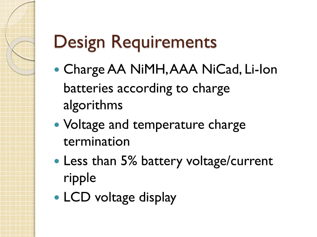 design requirements