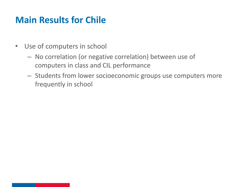 main results for chile 4