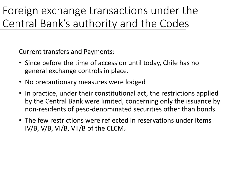 foreign exchange transactions under the central 1