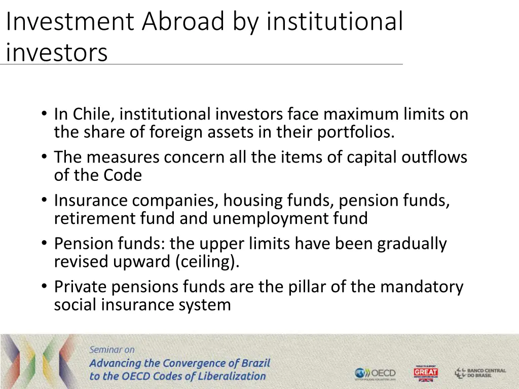 investment abroad by institutional investors