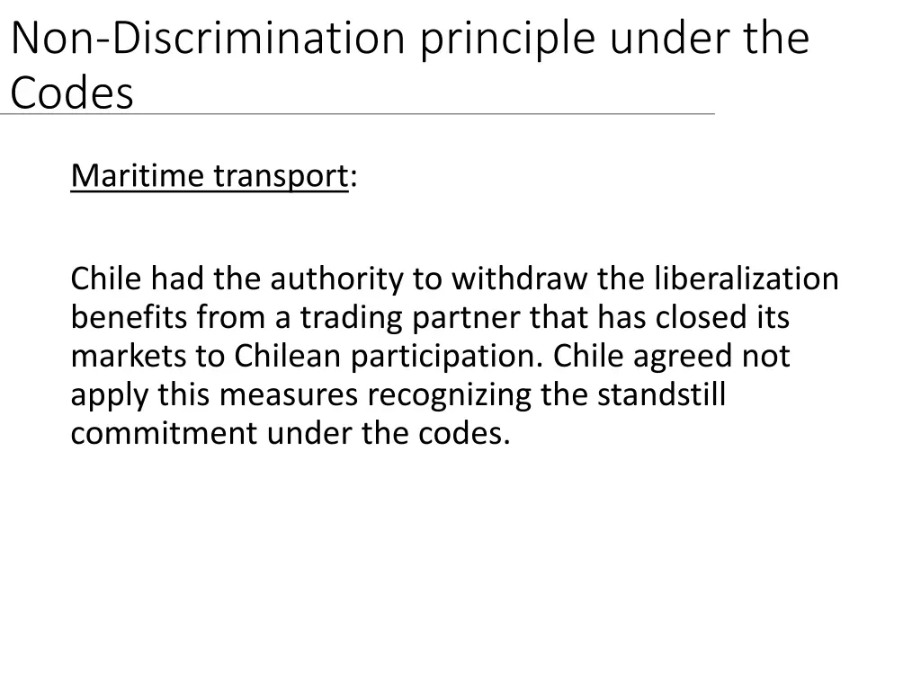 non discrimination principle under the codes 4