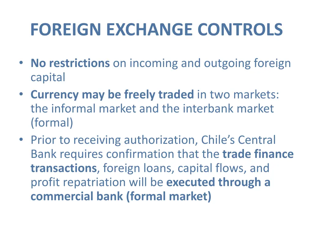 foreign exchange controls