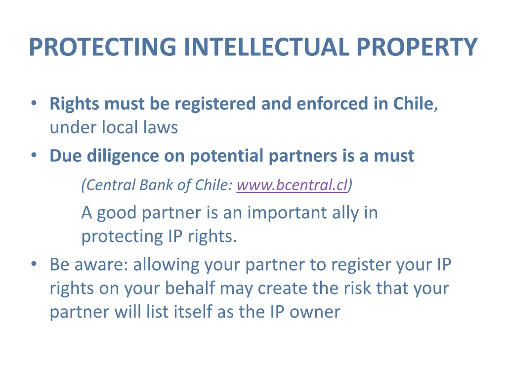 protecting intellectual property